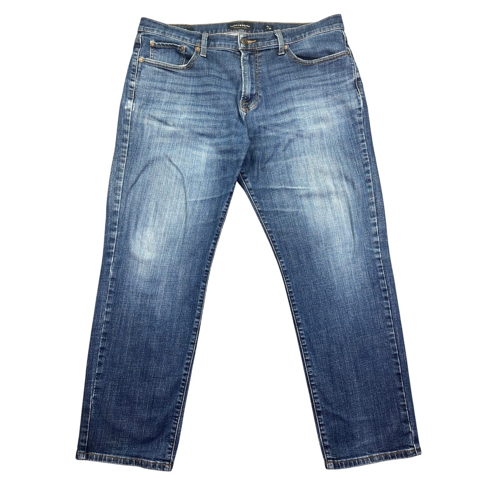 Lucky Brand 211 Straight Jeans Denim Blue Mens 38‎ Fits 39" Grunge Y2K Retro